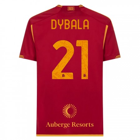 Goedkope AS Roma Dybala 21 Thuisshirt 2023-24 Goedkope AS Roma Dybala 21 Thuisshirt 2023-24